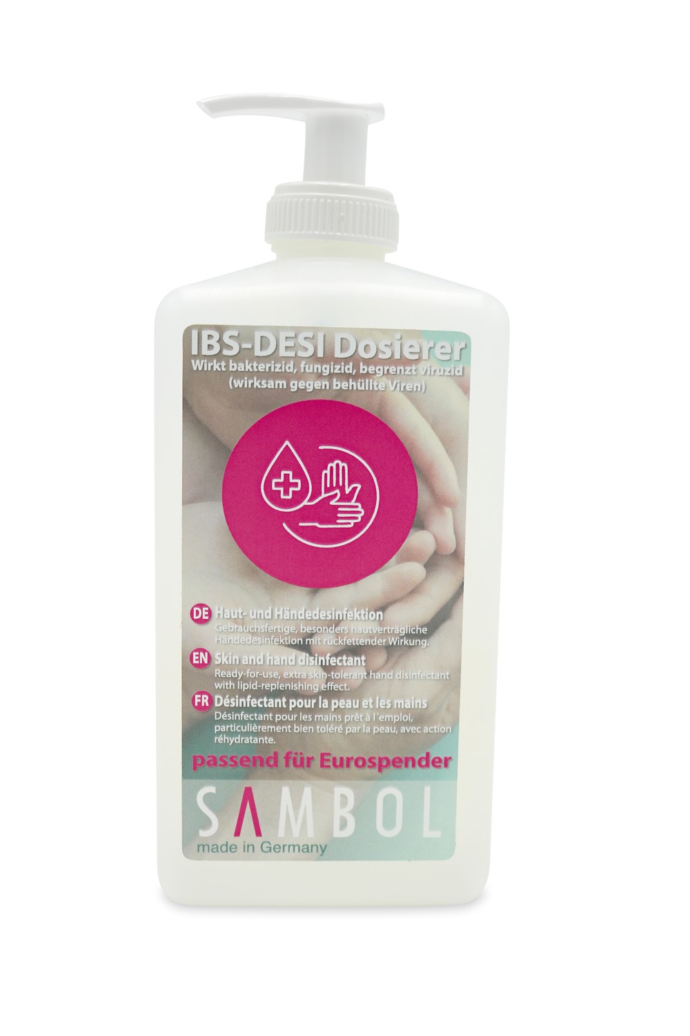 Bild von IBS-DESI Händedesinfektion mit einem praktischen Dosierer passend für Eurospender