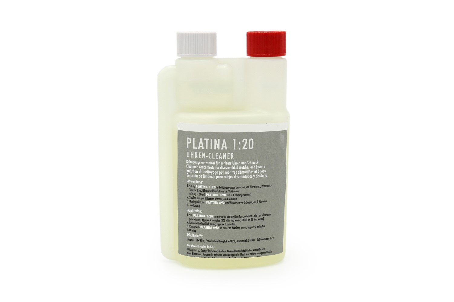 Bild von Platina 1:20 Uhren-Reiniger Dosierflasche